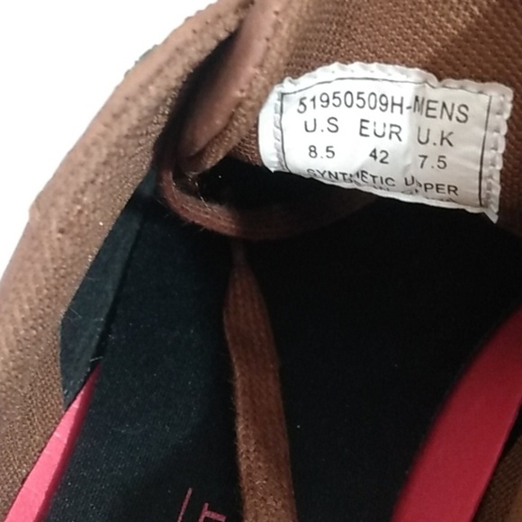 LEVI'S STRAUSS MEN'S LOW-TOP SNEAKERS BROWN WHITE SIZE 8.5 NWT - Picture 5 of 8